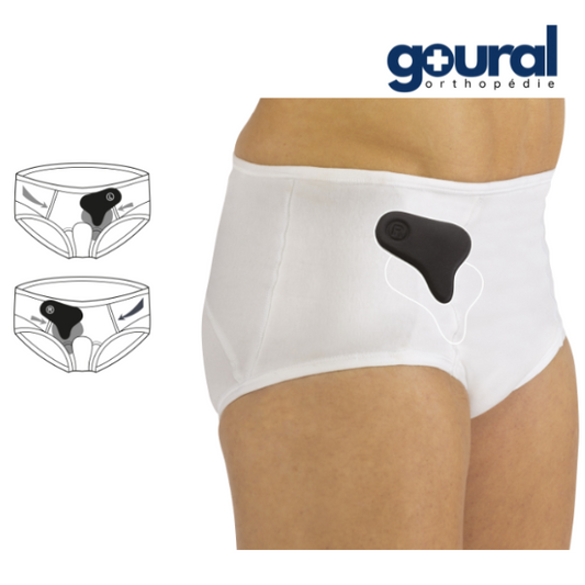 Slip herniaire inguinal Servoclin pression moyenne sans pelotes goural