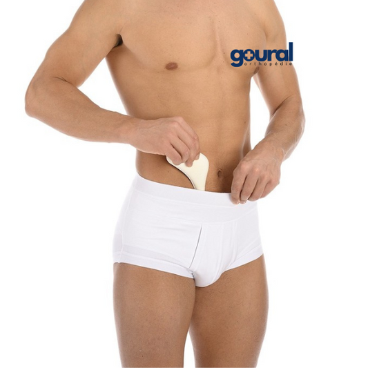Slip herniaire pour réduction de hernie inguinale Alta (avec pelotes)