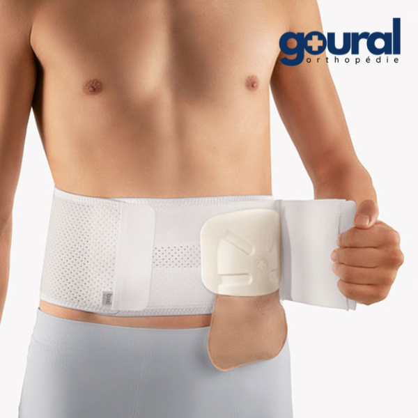Ceinture de maintien abdominale pour stomie avec ouverture fendue StomaBelt open