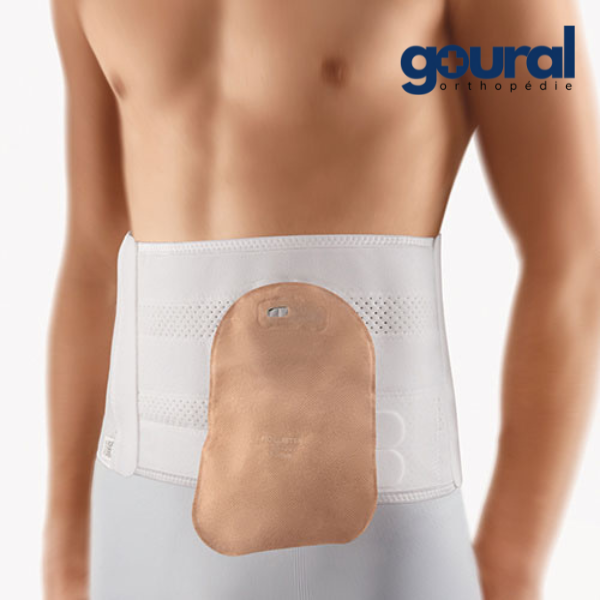 Ceinture de maintien abdominale pour stomie avec ouverture fendue StomaBelt open