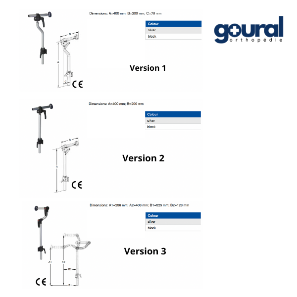 Supports appui-tête pour fauteuil roulant