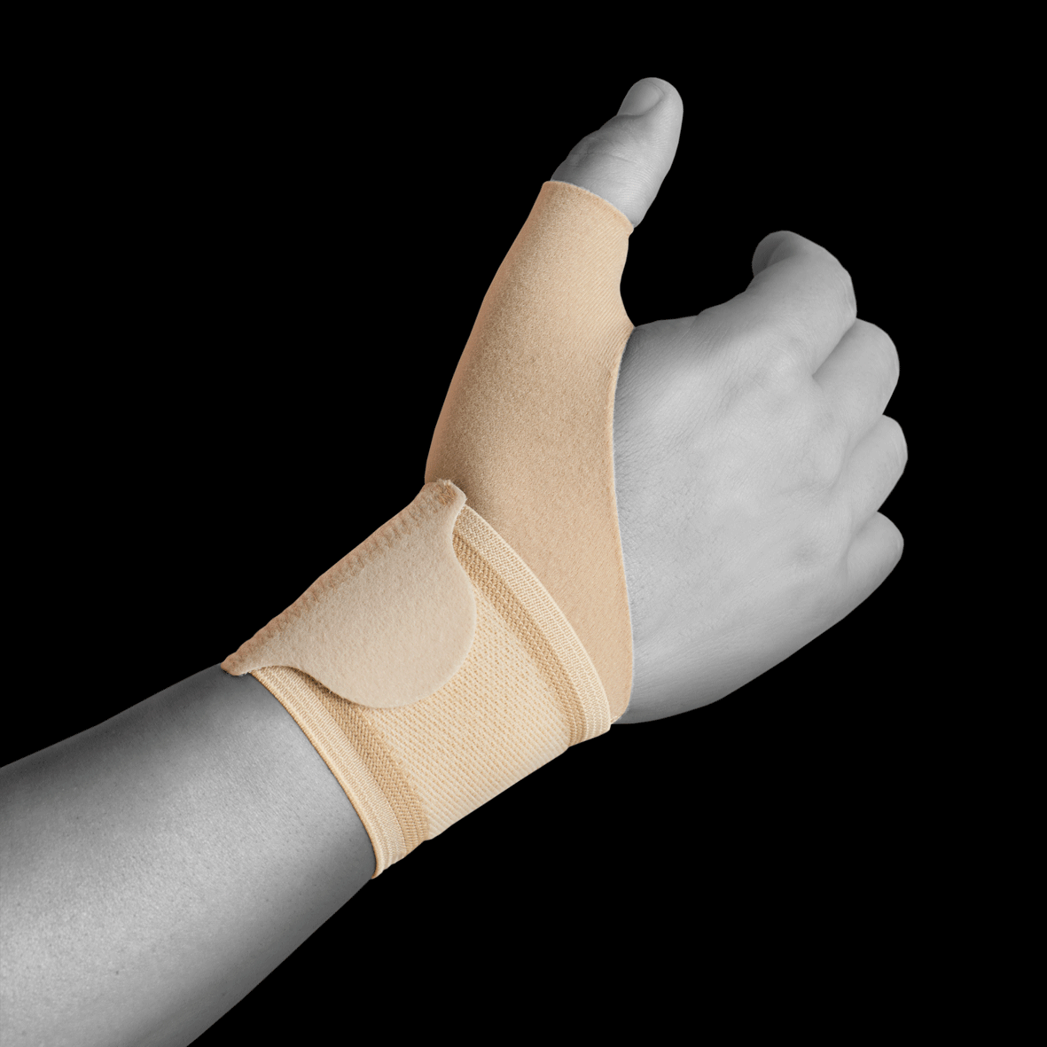 Adjustable wrist and thumb support orthosis
