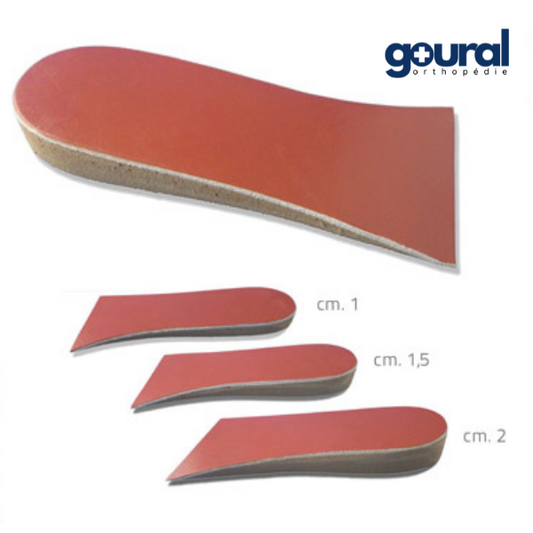 Talonnettes 3/4 de compensation pour inégalité des membres inférieurs (2 unités)