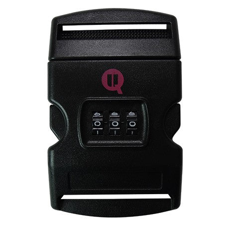 Click-clack buckle with security code closure and lock