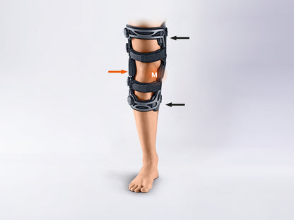 Knee brace indicated for gonarthrosis (osteoarthritis of the knee) Genudyn OA