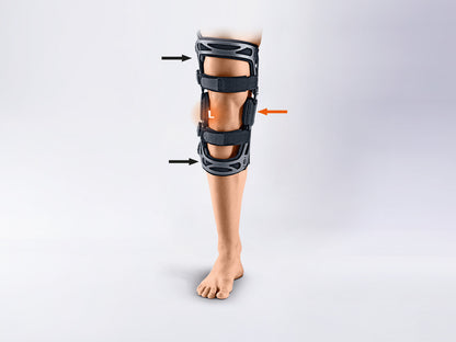 Knee brace indicated for gonarthrosis (osteoarthritis of the knee) Genudyn OA