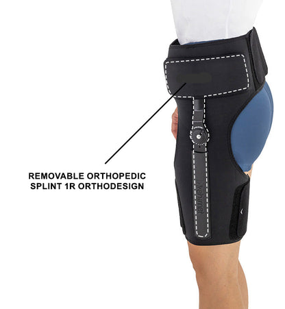 Attelle de hanche avec stabilisateur articulée réglable