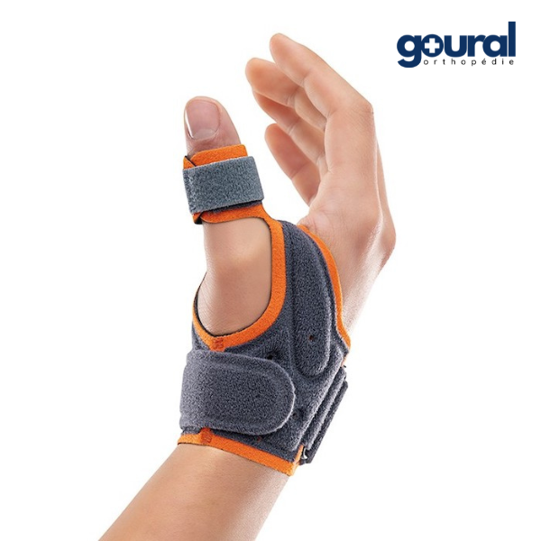 Attelle-orthèse d'immobilisation du pouce formable à froid
