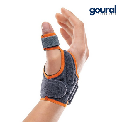 Attelle-orthèse d'immobilisation du pouce formable à froid