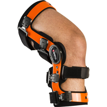 DUO hinged knee brace for unloading gonarthrosis