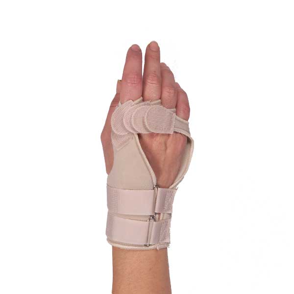 Attelle poignet-main-doigts anti-coup de vent cubital