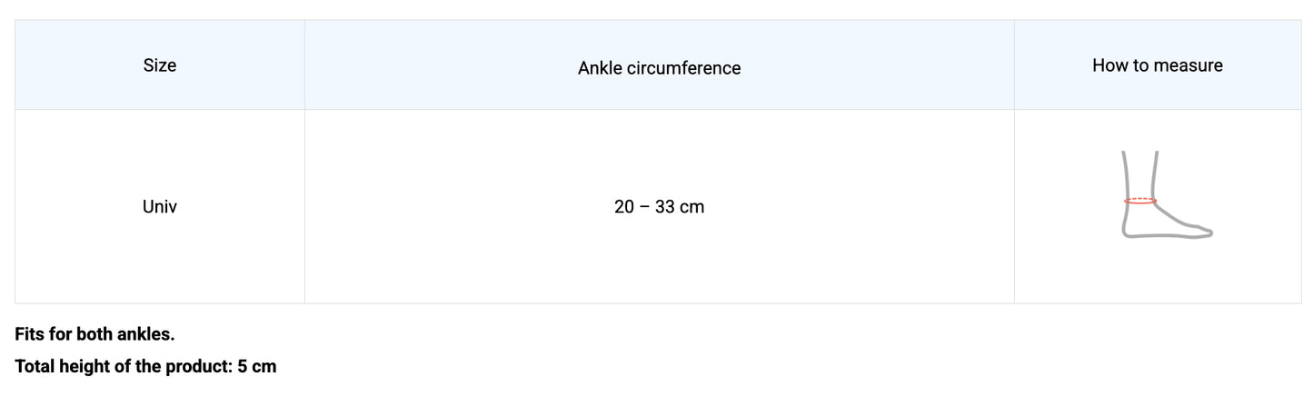 Bandage de cheville pour la stabilisation de l'articulation tibio-tarsienne