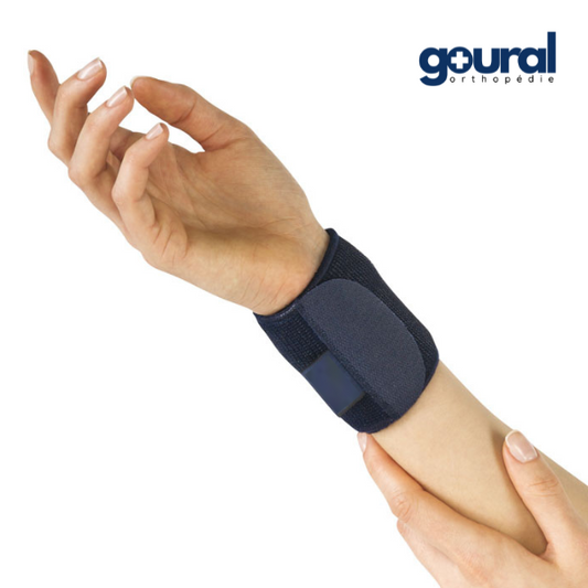 Bandage de maintien du poignet - 100% coton sur la peau