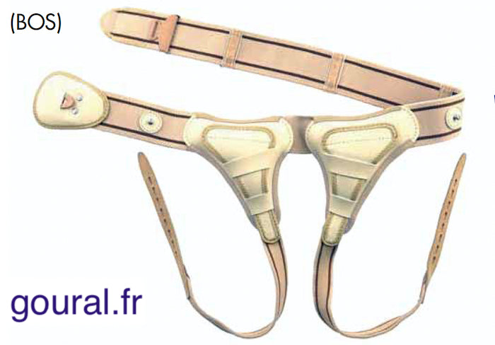 Bandage herniaire avec pelote(s) anatomique(s)