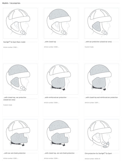 Casque de protection crânien pour enfant ou adulte sur mesure Starlight Go Sport