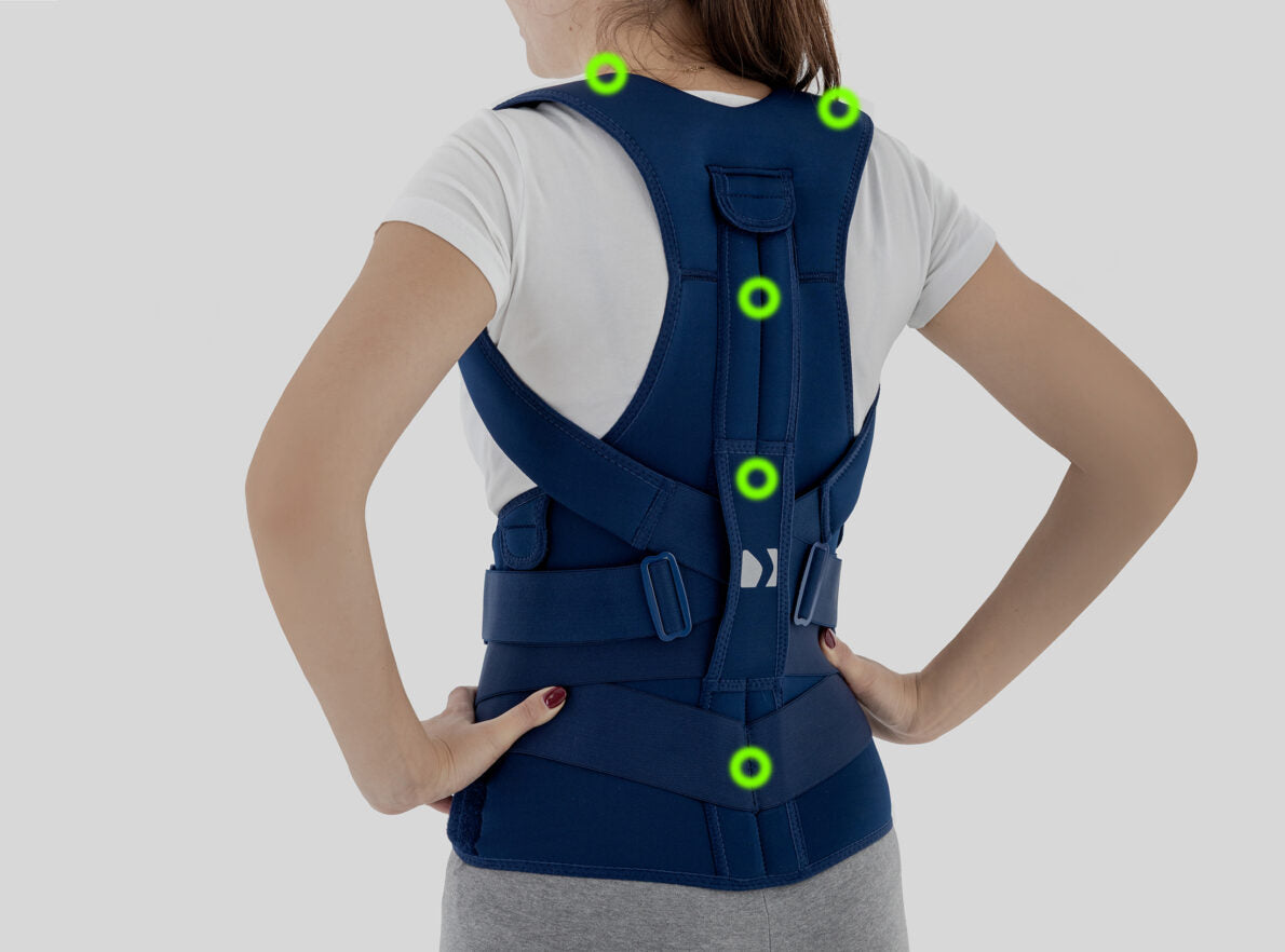 Ceinture-Corset dorso-lombaire avec rappel de posture anti-cyphose full back brace