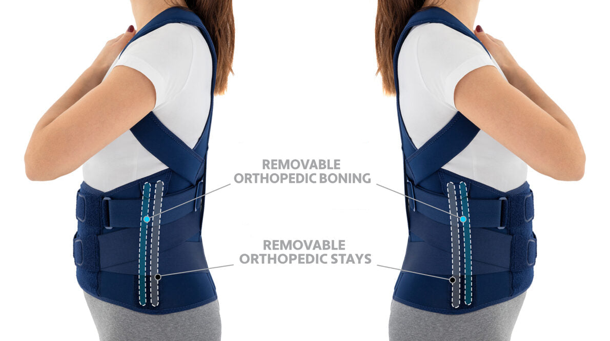 Ceinture-Corset dorso-lombaire avec rappel de posture anti-cyphose full back brace