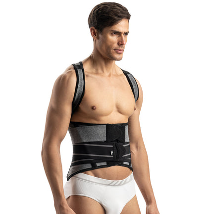 Wellness dorso-lumbar corset belt with anti-kyphosis posture reminder