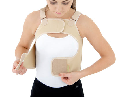 Ceinture de contention thoracique poitrine ouverte pour femme