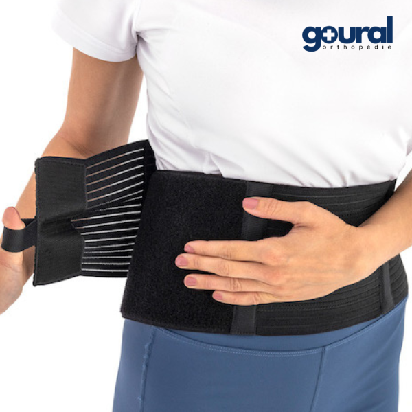 Ceinture de maintien abdominal noire et réduction de hernie ombilicale OmbiliBlack