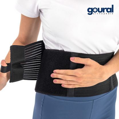 Ceinture de maintien abdominal noire et réduction de hernie ombilicale OmbiliBlack