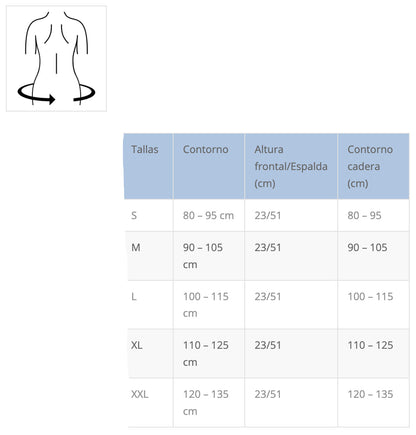 Ceinture dorso-lombaire serrage par lacets