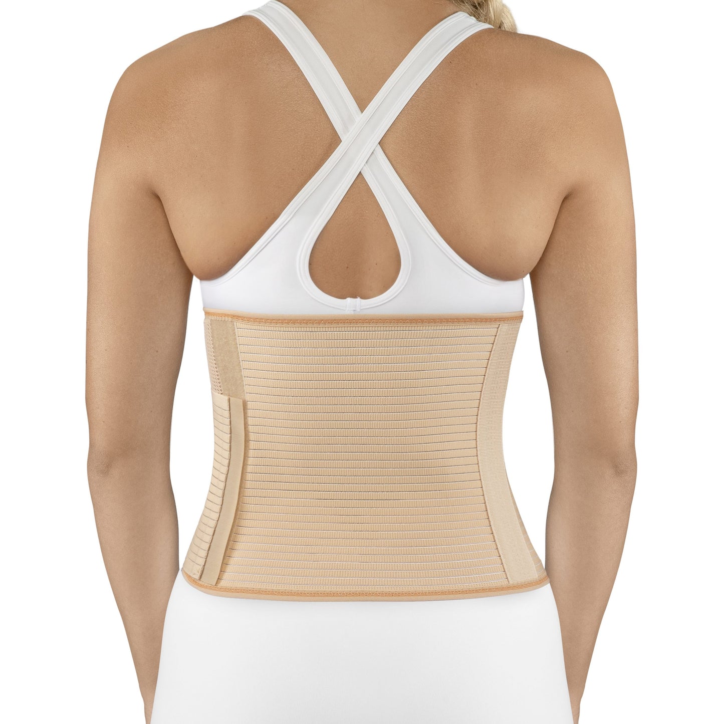Ceinture de maintien abdominale avec zone de découpe pour stomie avec plastron StomaCare