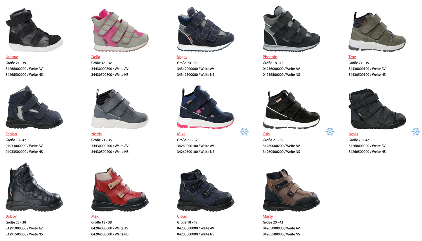 Chaussures thérapeutiques pédiatriques anti-varus