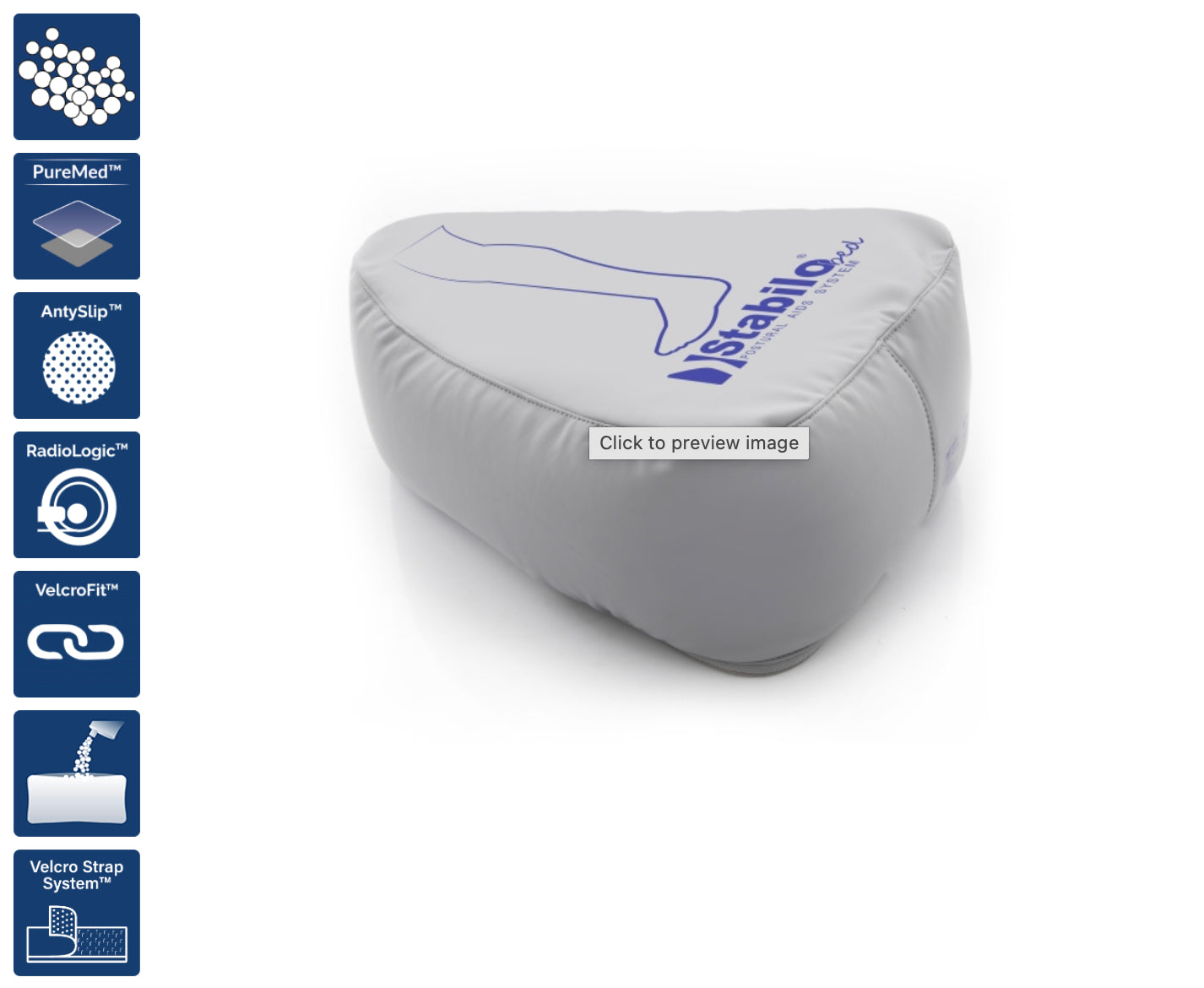 Coussin de positionnement en abduction des membres inférieurs Stabilo