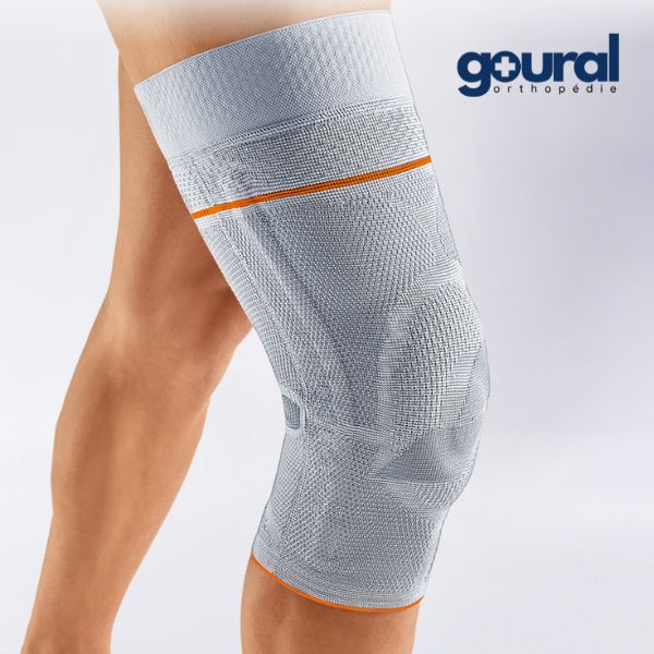 Genouillère ligamentaire et rotulienne Genu-Hit Confort avec anti-glisse (cuisse forte)