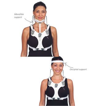 Minerve d'immobilisation de la tête avec appui thoracique