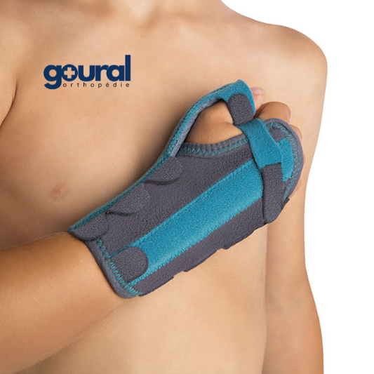 Pediatric wrist and/or thumb immobilization orthosis