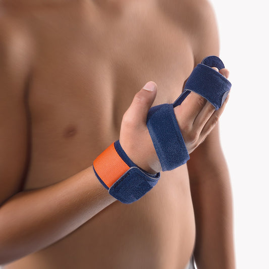 Orthèse de repos poignet main doigt sans pouce Manu-palm II pédiatrique