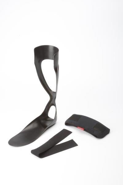 Black and White thermoplastic foot lift 