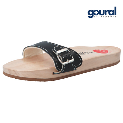 Original mixed sandals with wooden soles